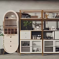 Modern Display Cabinets and Shelves with Curved White Cabinet Gold Frame Shelving and Decorative Items