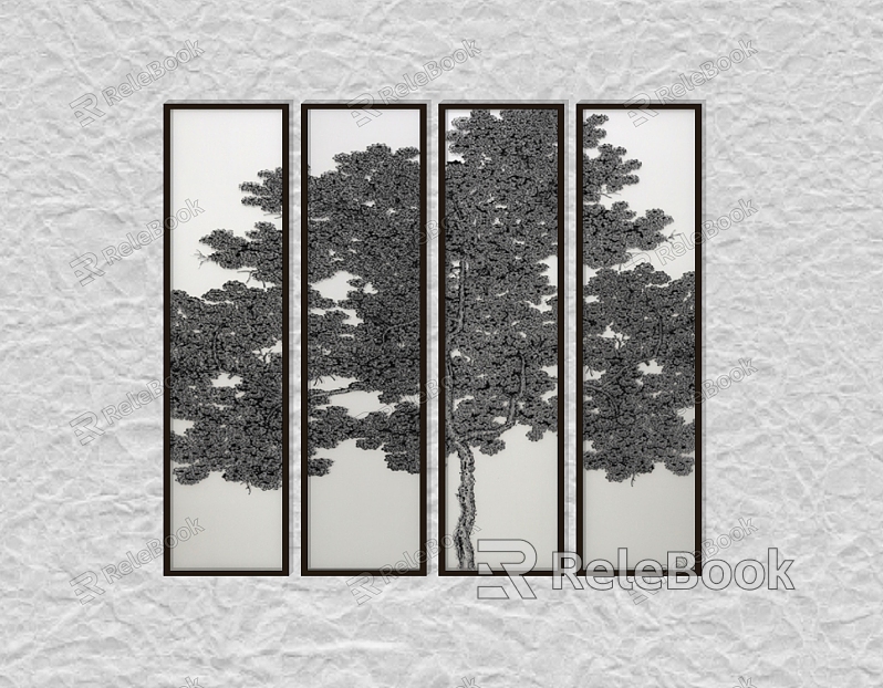 New Chinese Plant Painting Decorative Hanging Painting model