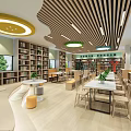 modern reading room 3d model