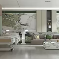 Modern Hospital Outpatient Ward Interior With Beds And Windows