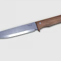 Weapon Knife Featuring Wooden Handle And Sharp Metal Blade By DYNAZ