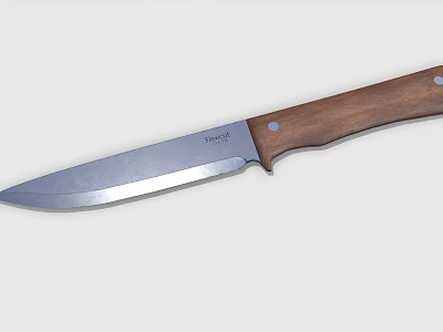 Weapon Knife Featuring Wooden Handle And Sharp Metal Blade By DYNAZ 3d model