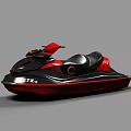 Modern Black And Red Jet Ski Watercraft With Sleek Design
