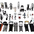 Various Sports Equipment Including Treadmills And Strength Training Machines For Gym