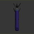 Futuristic Blue Weapon With Metallic Design Advanced Structure And Glowing Details