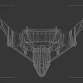 Futuristic Spaceship Design For Cosmic Exploration With Illuminated Features And Sleek Structure