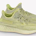 Light Green Casual Sports Sneakers With Knitted Upper And Transparent Sole Design