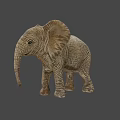 Game Movie Character Adorable Small Elephant Plush Figure With Detailed Texture