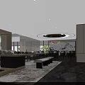 Modern Lounge Area Interior Design With Sofa Bench Chandelier And Floor To Ceiling Windows
