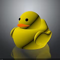 Yellow Rubber Duck Shaped Kids Chair Furniture With Cute Design For Children Room