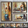 Vibrant Oil Paintings Featuring Female Dancers In Dynamic Poses And Reclining Figures With Rich Hues