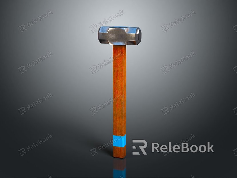 Hammer Warhammer Cartoon Hammer Magic Hammer Thor's Hammer Ancient Weapons Cold Weapons Medieval Items model