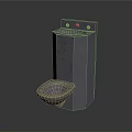 Stainless Steel Vertical Restroom Fixture With Sink And Toilet Bowl