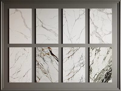 Marble Wall Panels With Various Natural Textures For Interior Decoration 3d model