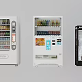 Commercial Vending Machines Various Styles With Drinks And Snacks In White Black