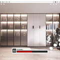Modern Wine Cabinet Multi-function Wine Cabinet 3d model