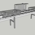 Industrial Conveyor Equipment With Transparent Covers And Metal Frame Structure