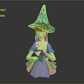 Modern Game Character Female Elf Cartoon Witch Magic Witch Magic Girl 3d model