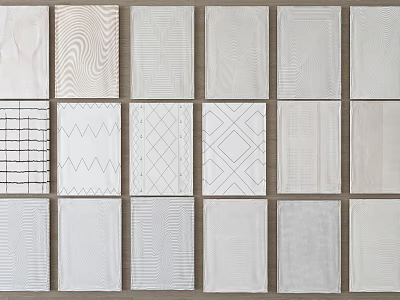 Square Rugs With Various Geometric Patterns And Textured Designs For Home Decor 3d model