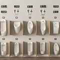 Modern Wall Mounted Ceramic Urinal Models With Different Designs For Public Use 3d model
