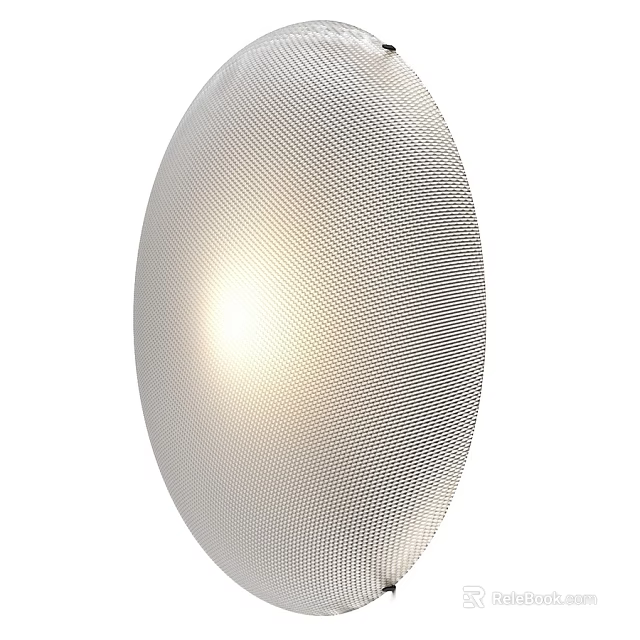 Sleek Modern Wall Light With Mesh Texture And Illuminated Minimalist Design 3d model 