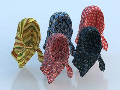 Turban Hood Hood Village Girl's Hood 3d model