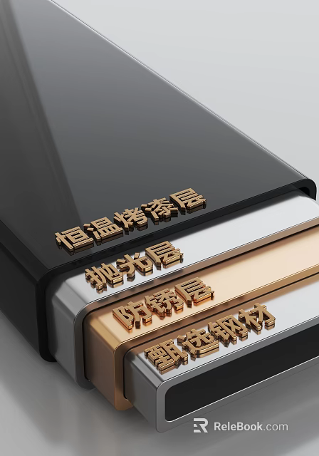 Selected Steel Material Featuring Thermostatic Baking Paint Polished And Rustproof Layers 3d model 