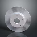 High Quality Car Brake Disc With Silver Surface Grooves And Central Holes