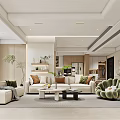 Modern Living And Dining Room Interior With Cozy Sofa Coffee Table And Green Plants