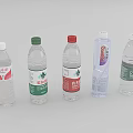 Pantry with Assorted Bottled Water Brands for Refreshment and Hydration Needs 3d model