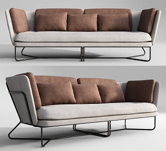 Modern Multi-Person Sofa Double Sofa People Sofa Three-Person Sofa 3d model