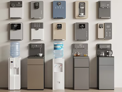 Different Styles And Models Of Water Dispensers For Daily Use 3d model