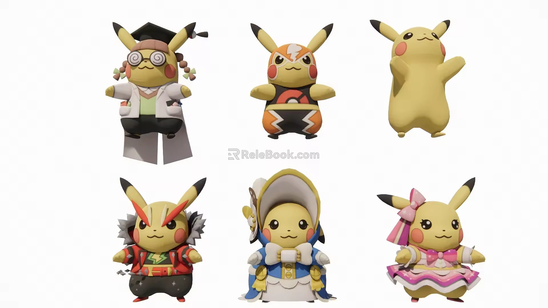 Role playing Pikachu 3d model