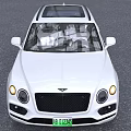 White Bentley Luxury SUV Featuring Elegant Exterior Design And Distinctive Front Grille