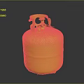 Old Rusted Gas Cylinder as Household Item With Corroded Metal Surface