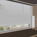 Japanese venetian blinds tatami floor lamp 3d model