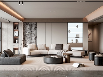 modern living room 3d model