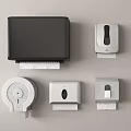 Essential Modern Bathroom Accessories Featuring Tissue Holder Soap Dispenser And Paper Roll