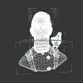 Eccentric Game and Movie Character With Round Glasses Bird on Shoulder and Stained Suspenders