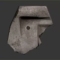 Natural Stone Basin With Wooden Base And Drain Hole For Interior Decor