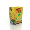 Vita Lemon Tea Yellow Carton Drink With Refreshing Lemon Flavor And Straw