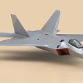 Modern Stealth Fighter Jet With Silver Body Angled Wings And Cockpit 3d model