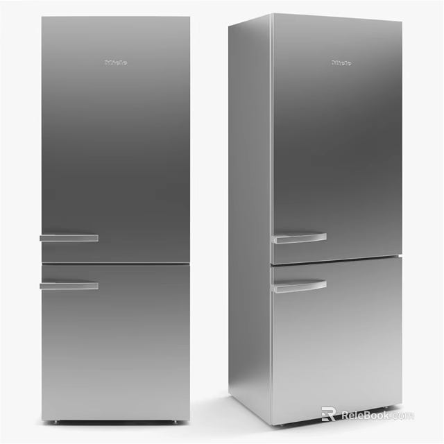 Toshiba Modern Stainless Steel Refrigerator With Drawer Design And Sleek Surface 3d model 