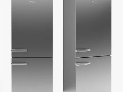 Toshiba Modern Stainless Steel Refrigerator With Drawer Design And Sleek Surface 3d model