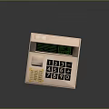 Beige Cash Register Featuring Display Screen Numeric Keypad and Receipt Printer for Home Daily Use 3d model