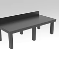 Industrial Workbench With Black Surface Sturdy Legs Heavy Duty For Workshop Use
