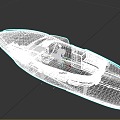 Speedboat Yacht Boat 3d model