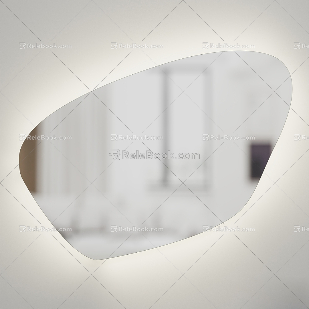 Modern Minimalist Decorative Mirror Styling Mirror Polygon Mirror Entrance Mirror 3d model