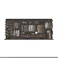 Organized Modern Wardrobe Interior With Hanging Clothes Shoes And Storage Shelves
