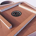 Modern Mahjong Table and Chair Mahjong Table and Chair Combination 3d model